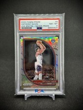 Anthony Davis 2020 Panini Prizm USA Silver Prizm SP PSA 8 Mint Lakers