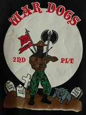 VTG US Army Alpha 1st BN 31st FA WAR DOGS T-Shirt Size XL Single Stitch Made USA