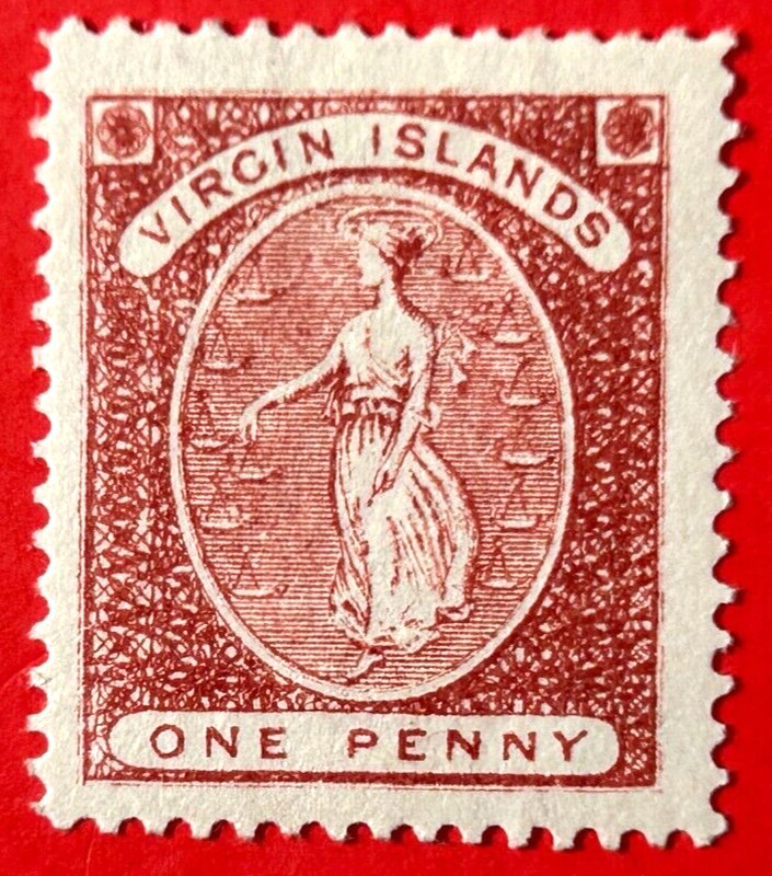 VERGIN ISLANDS Sc#19 1887 Mint VLH mark OG VF No thins (20-295)