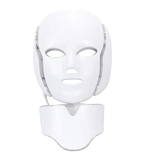 Maschera viso collo fotone luce led 7 colori ringiovanimento pelle terapia viso rughe - Foto 22 di 23