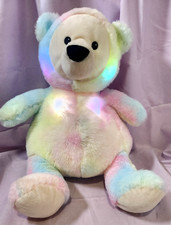 FAO Schwartz Bear Plush, Glow Brights w/Sound, 16" Toy, Pastel Colors