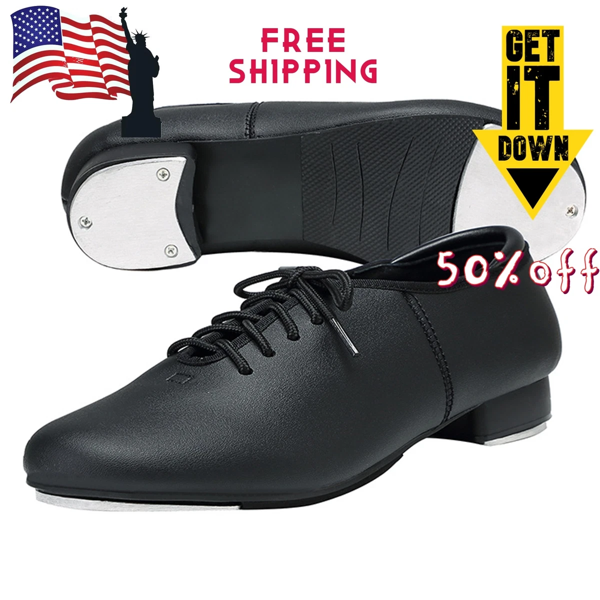 Lace up shop tap shoes