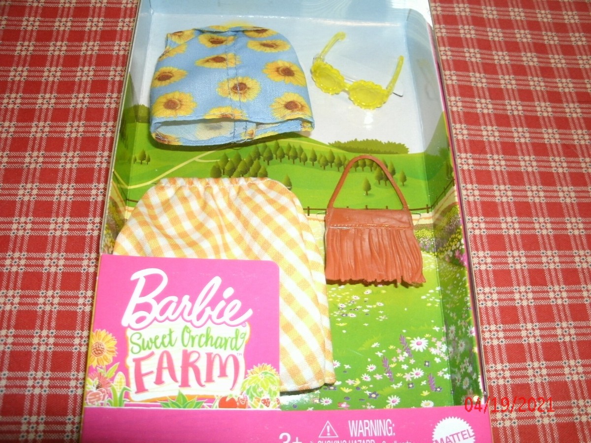 Barbie Sweet Orchard Farm Clothing Outfit Accessory Pack Set