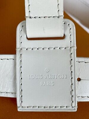 LOUIS VUITTON WHITE MONOGRAM LEATHER Utility Side Bag Virgil LOUIS VUITTON WHITE MONOGRAM LEATHER Utility Side Bag Virgil