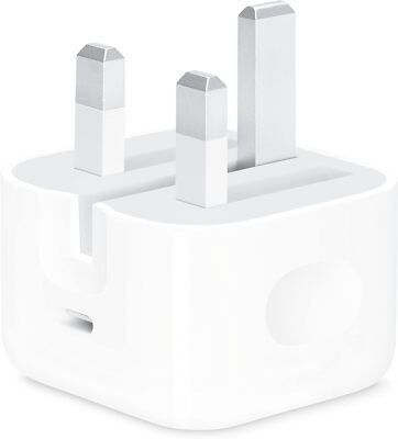 Apple 20W USB-C Power Adapter UK Pin - White MHJF3ZE/A