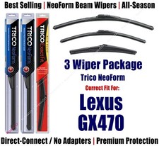 3-Pack Wipers Front & Rear NeoForm - fit 2003-2009 Lexus GX470 - 16220/210/16A