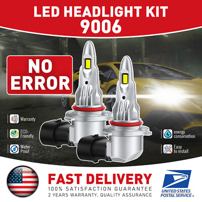 Canbus 9006 HB4 LED Headlight Bulbs Conversion Kit Low Beam 6000K Super White