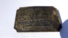 VINTAGE BRASS BELT BUCKLE " TRAIN" Durango to Silverton, Denver  Rio Grande RR
