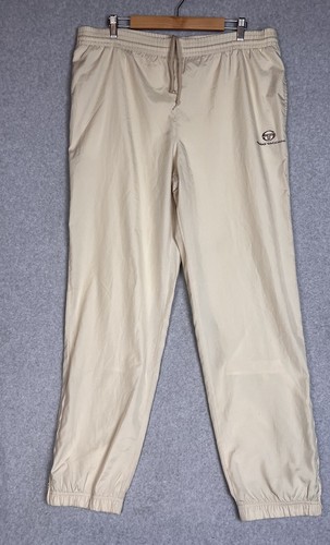 Pantalon de survêtement Sergio Tacchini homme 2XL marron coupe-vent doublé cheville active fermeture éclair