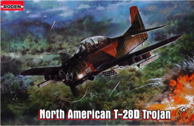 North American T - 28D US - model airplane kit 210 mm scale 1/48 Roden 450