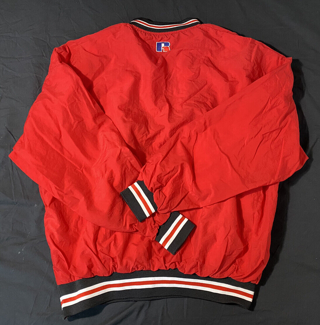 Made In Korea Vintage Russell Athletic Red Pullover Side Made In Korea Vintage Russell Athletic Red Pullover Side