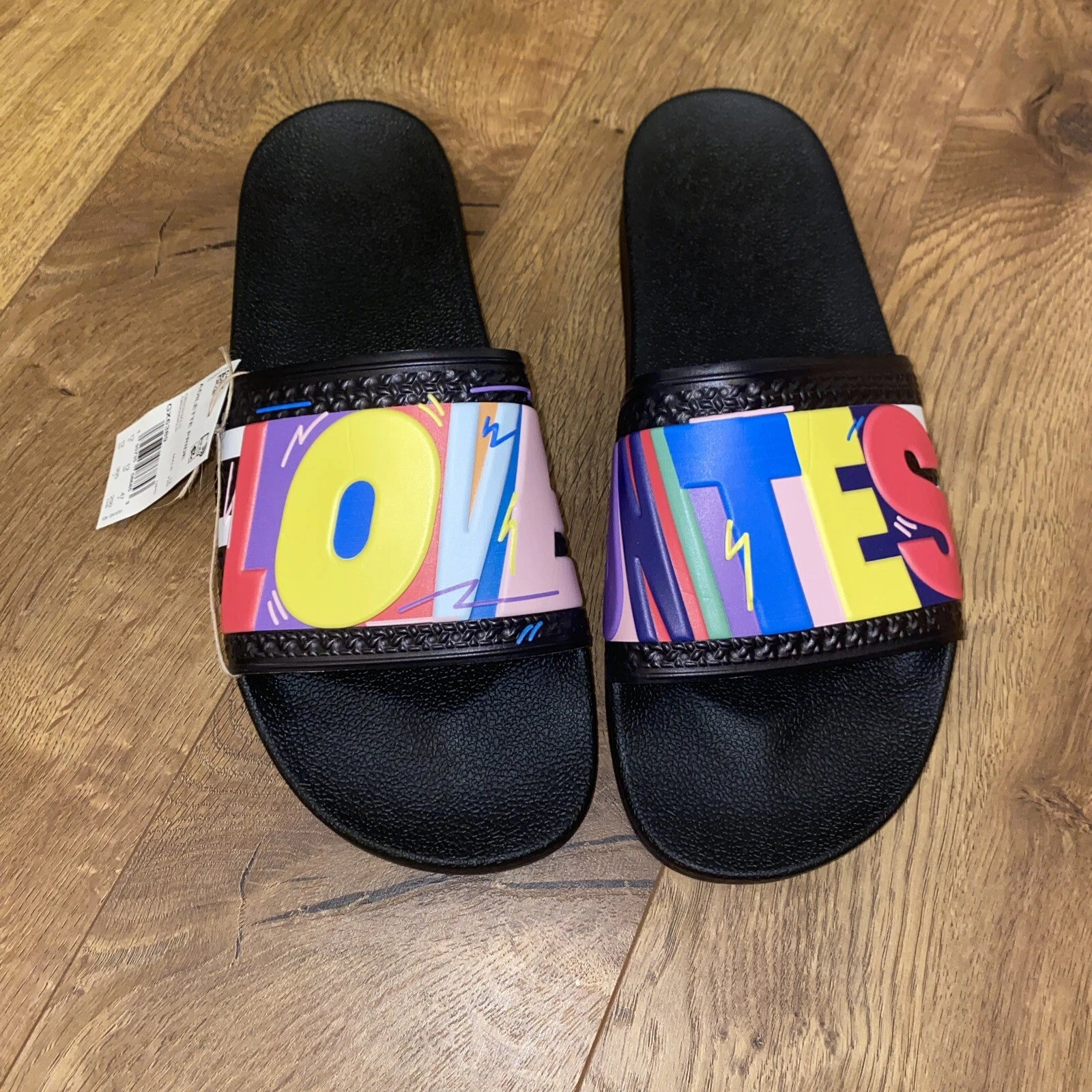 Sandali da slide Adidas X Kris Andrew Small Pride Adilette Pride taglia 12