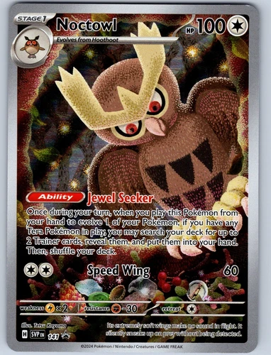Noctowl 141 Illustration Rare Holo Black Star Promo SVP Pokemon
