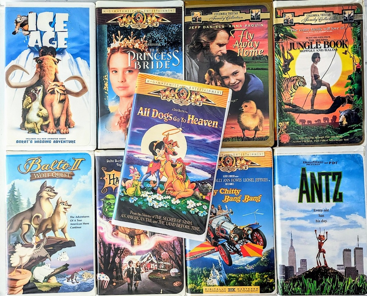 Vintage VHS Lot of 9 Kids Family Movies Antz Balto Chitty Bang All