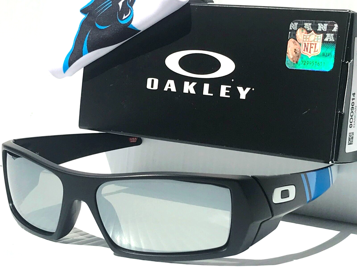 NFL Oakley Gascan CAR PANTHERS Mt Black POLARIZED Galaxy Chrome