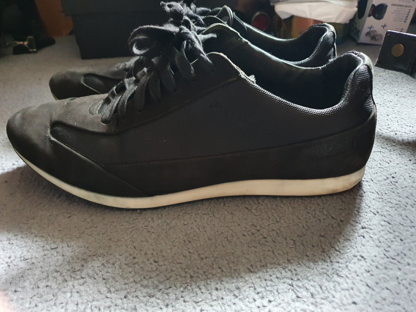 Mens HUGO BOSS Black Trainers Size 8 | eBay