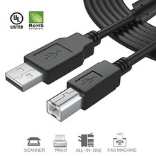 USB Printer Cable Scanner Cord, USB MIDI Cable for HP,Cannon,Brother,Epson LOT