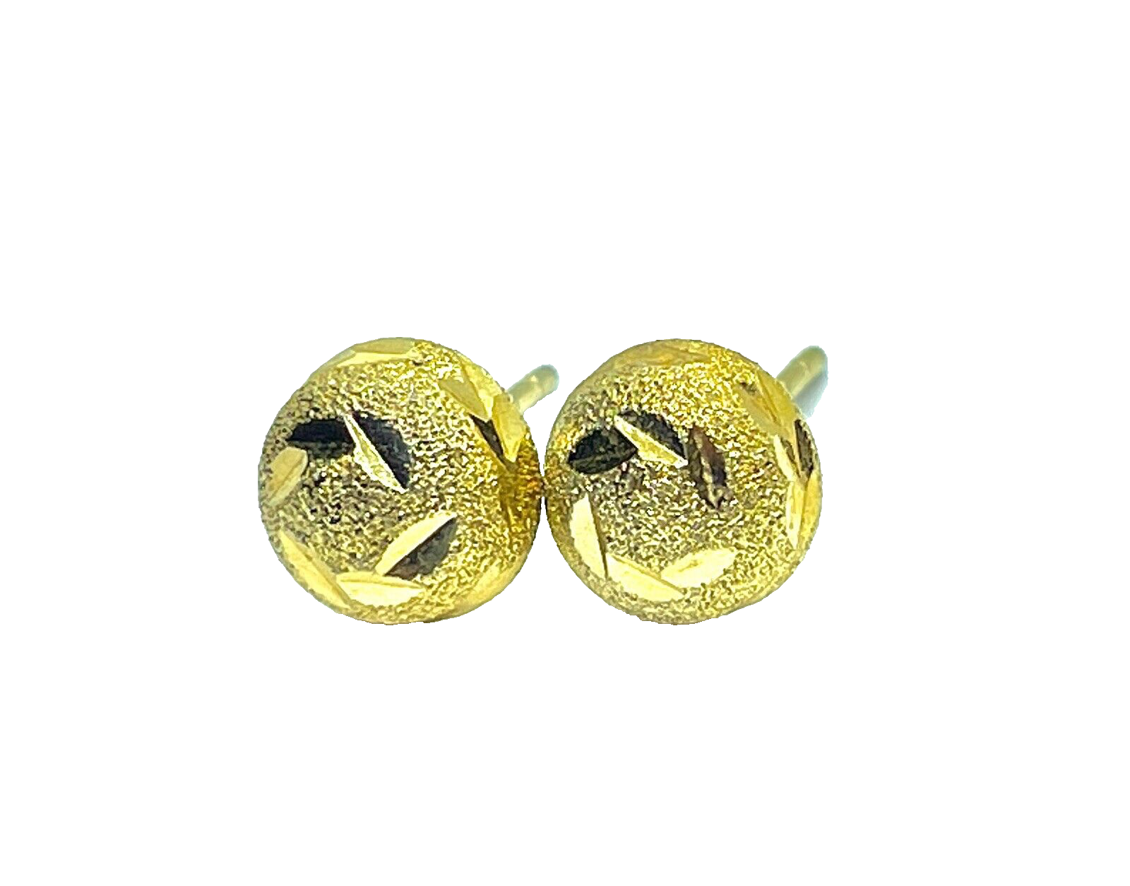Vintage Gold Wash Sterling Silver Etched Stud Earrings for Timeless Style