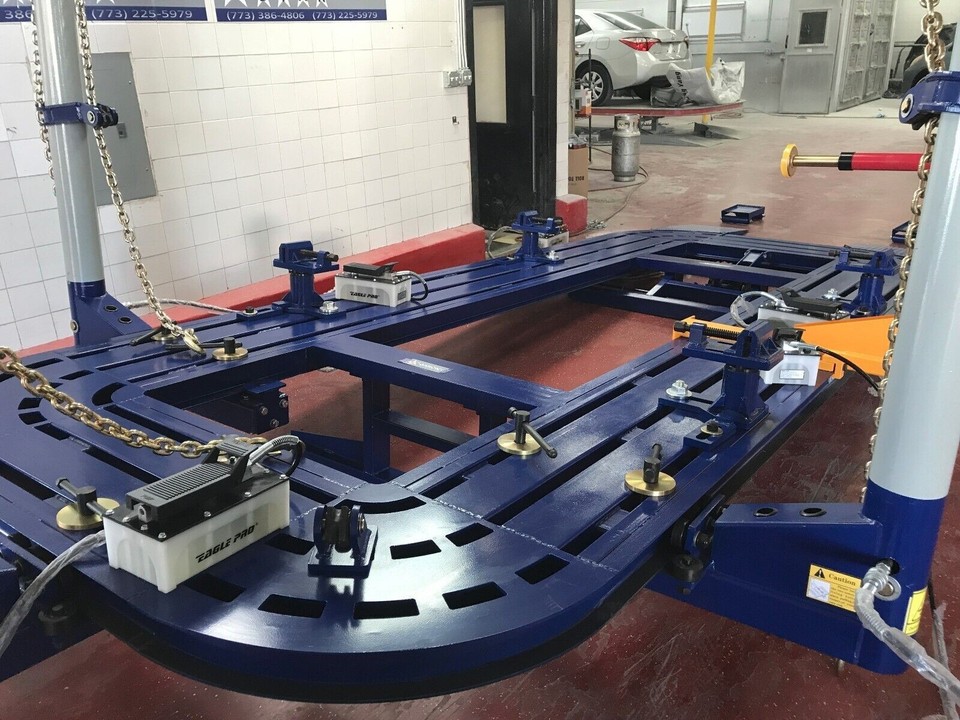 Frame Racks Automotive 18 FEET LONG AUTO BODY FRAME MACHINE RACK 3 TOWERS WITH CLAMPS | eBay