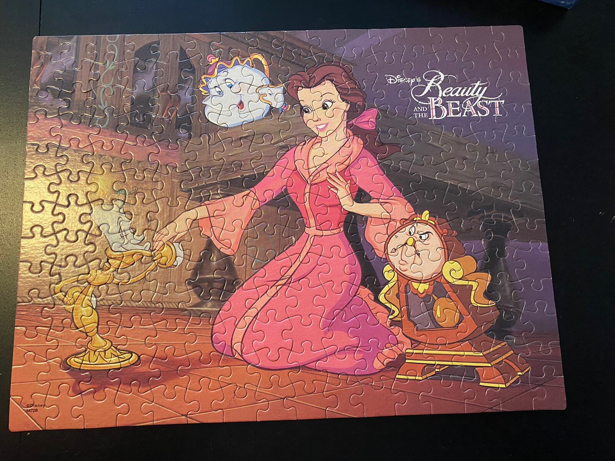 Vintage 1990's Disney Beauty & The Beast 200 Piece Jigsaw Puzzle