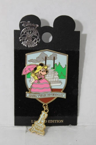 Marque Twain Riverboat E Billet Minnie Disneyland Annuel Support de Badge DLR
