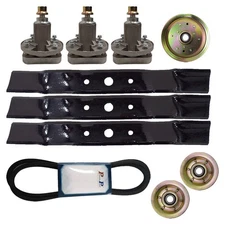 L120 L130 L2048 L2548 48" MOWER DECK PARTS KIT SPINDLES, BLADES, BELTS, IDLERS