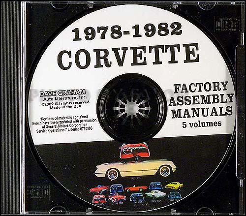 Corvette Werkstatt Handbuch Auf CD 1978 1979 1980 1981 1982 Chevy Chevrolet-image