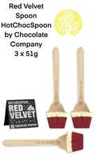 3 x 51g Red Velvet Spoon Hot Chocolate Spoons By Chocolate Company *BBE 10/2025*
