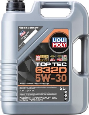 LIQUI MOLY Top Tec 6320 5W-30 5 L Motoröl Auto Ölwechsel Motorrad Pflege