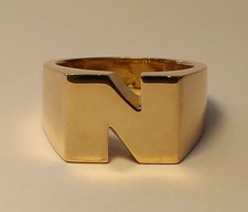 Initial Ring, 9ct Yellow Gold – Mens, 16.5g