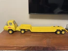 Tonka Semi Truck With Yellow Lowboy  Flatbed Trailer-Hauler 1970's