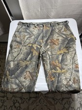 Vintage B158 CMO Pants Mens 44 x 30 Carhartt Realtree Camo Dungaree Fit