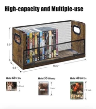 DVD/Blu ray Storage Rack, 2 Pack DVD Holders Hold Up To 56 DVDs (28 Each), Stack