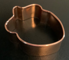 miedziany przecinarka do ciastek w kształcie żołędzi 3 3/4" x 2 3/4" x 1" głębokość