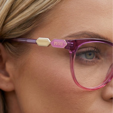 Emilio Pucci Eyeglasses EP5184 083 Purple Round Full Rim Plastic Frames 53mm