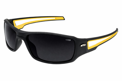 Goggle Radbrille Sonnenbrille polarisierende Gläser schwarz matt gummiert