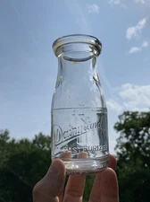 Soldier With Rifle Dairyland Fort Worth TX Texas Half Pint Milk Bottle