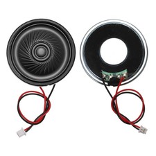2Pcs 8 Ohm Small Speaker 1W 40mm OD Metal Shell Round Magnet Speaker