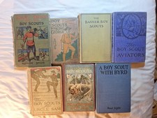Lot of 7 Vintage Boy Scout Adventure Hardcover Books - 1912 to 1931