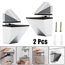 2 Zinklegierung Plattenhalter für Glas- oder Holzregale mit verstellbaren Klemm