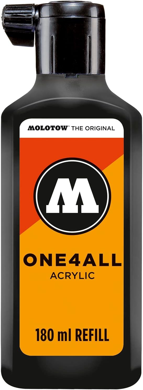 Molotow ONE4ALL Acrylic Paint Refill 6.1 fl oz Signal Black 