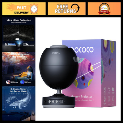 POCOCO Galaxy Star Projector for Bedroom with Replaceable Optical Film Discs, Ho