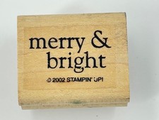 Stampin' Up Merry Bright Wood Rubber Stamp 1.5in x 1.25in