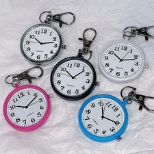 New Tiny Cute Quartz Pocket Watch with Keyring for Nurses Doctors Students Men