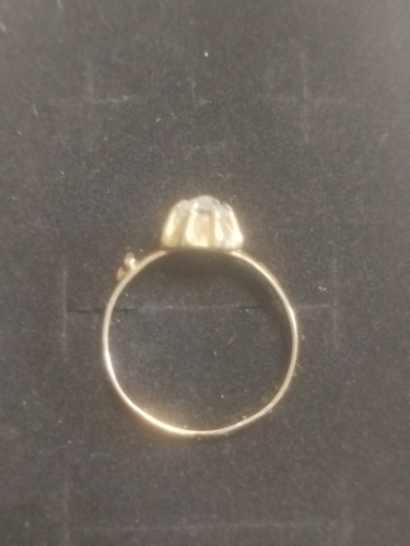 Ancienne Bague solitaire pierre transparente sertie griffes A IDENTIFIÉ Taille50 - Photo 5/23