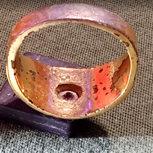 Antique Lind two-tone ring - image 3