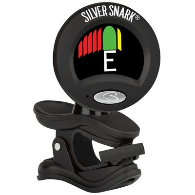 Snark SIL1 Silver Snark 2 Clip-On Kopfplatte Gitarren-Tuner, schwarz silber
