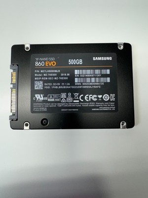 SAMSUNG 860 EVO 500GB SSD SATA 2.5'' SOLID STATE DRIVE HEALTH: 95% *QTY