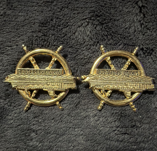 Vintage Royal Caribbean Cruise Line “Viking Serenade” ship wheel lapelpins