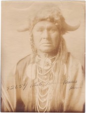 1908 Photograph of George A. Custer Scout Taken & Entitled by Edward S. Curtis